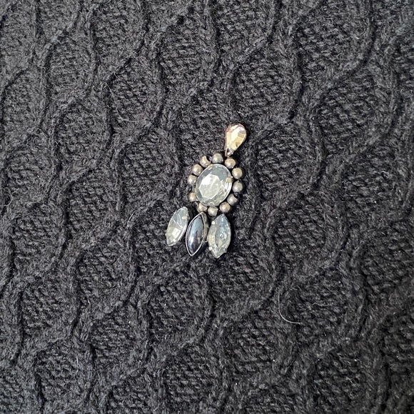 LOFT Black Beaded Gemstone Sweater XS - Picture 4 of 4